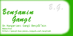 benjamin gangl business card